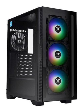 Thermaltake Versa T25 RGB 3 Fanlı Siyah Dikey Mid Tower Oyuncu Bilgisayar Kasası