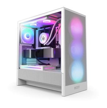 Nzxt H5 Flow RGB Mesh Beyaz Dikey ATX Oyuncu Bilgisayar Kasası