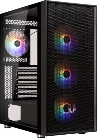 Bitfenix Ares RGB 4 Fanlı Siyah Dikey Mid Tower Oyuncu Bilgisayar Kasası