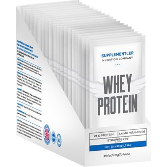 Supplementler Çilekli Whey Protein Protein Tozu 600 gr