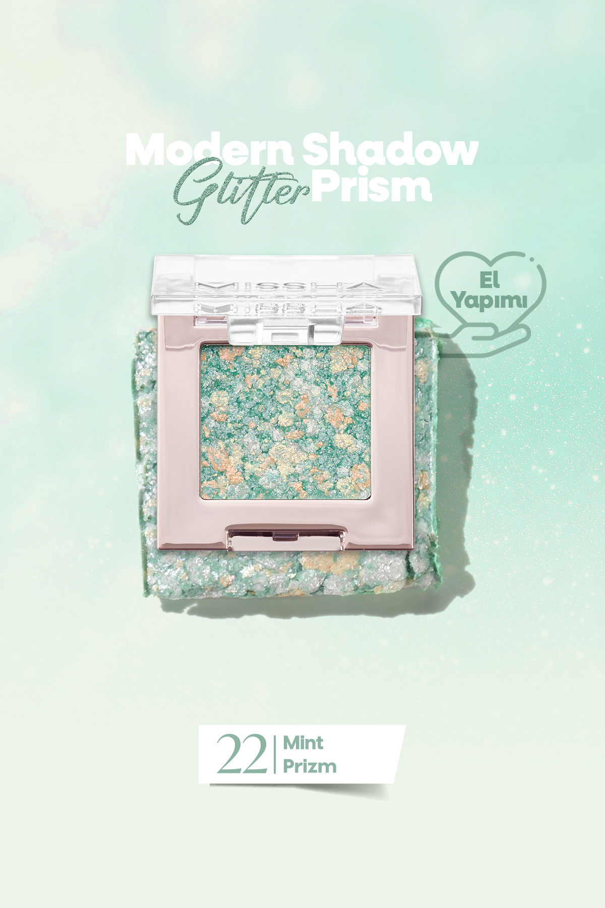 Missha 22 Mint Prism Toz Simli Glitter Palet Göz Farı