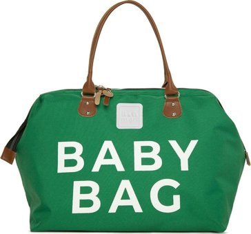 Bagmori Baby Bag Su Geçirmez Fermuarlı Paraşutsoft Bebek El Çantası Yeşil