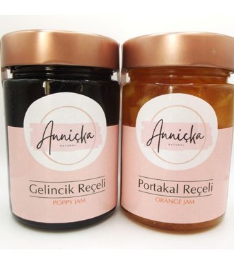 Anniçka Natural Gelincik-Portakal Reçeli 2x400 gr