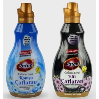 Vatan Komşu Çatlatan-Elti Çatlatan Konsantre 60 Yıkama Yumuşatıcı 2x1.44 lt