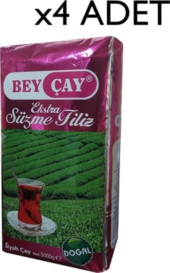 Bey Çay Eksra Süzme Filiz Organik Filiz Dökme Çay 4 'lü 5 kg