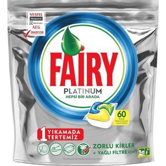 Fairy Platinum Tablet Bulaşık Makinesi Deterjanı 60 Adet