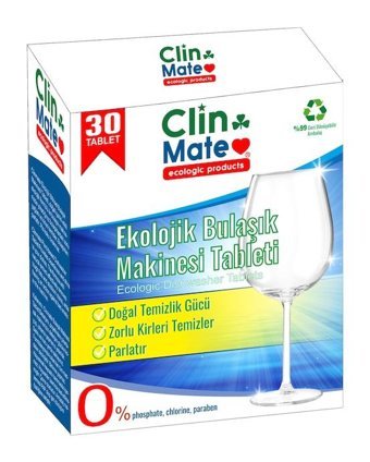 Clinmate Ekolojik Tablet Bulaşık Makinesi Deterjanı 30 Adet