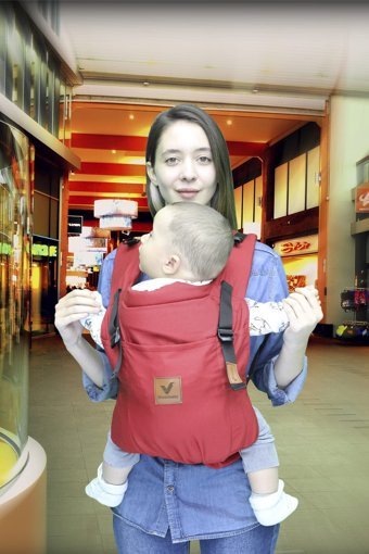 Vivolibaby 20 kg Kapasiteli Oturaklı Her Yöne Yenidoğan Kanguru Kırmızı