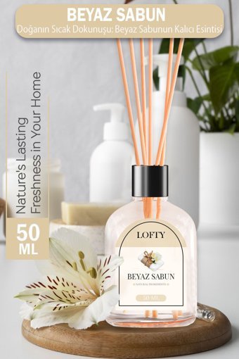 Lofty Çubuklu Beyaz Sabun Oda Kokusu 50 ml