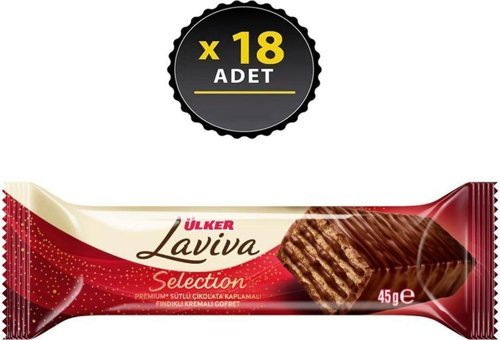 Ülker Laviva Sütlü Çikolatalı Gofret 18x45 gr