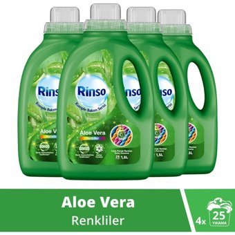 Rinso Komple Bakım Serisi Renkliler İçin 100 Yıkama Sıvı Deterjan 4x1.5 lt