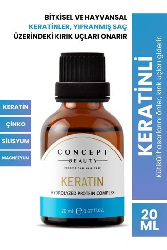 Concept Beauty Besleyici-Onarıcı Keratin Unisex Saç Serumu 20 ml