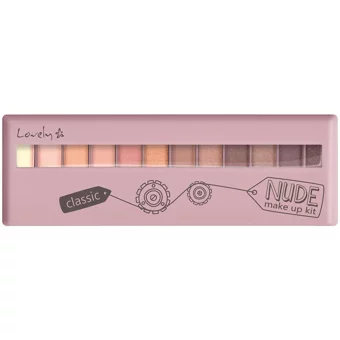 Lovely Nude Make Up Kit Classic Toz Mat Sedefli Far Paleti