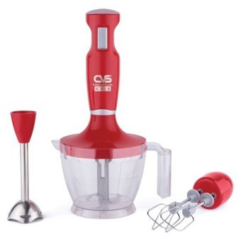 Cvs DN 1276 Mono Plus 1250 ml Plastik Hazneli Turbolu 3'lü Büyük Blender Seti Kırmızı