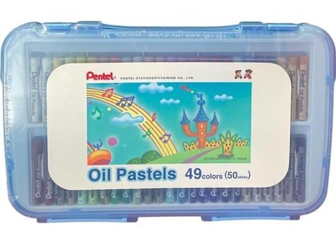 Pentel Çantalı 50'li Kalem-Yağlı Pastel Boya