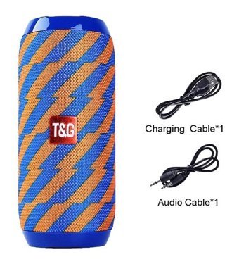 T&G TG106 10 W Radyolu Işıklı Mavi-Sarı Bluetooth Hoparlör