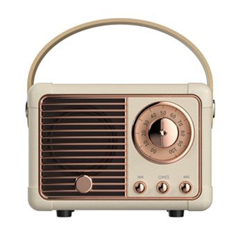 Shanrya Retro 3 W Bej Bluetooth Hoparlör