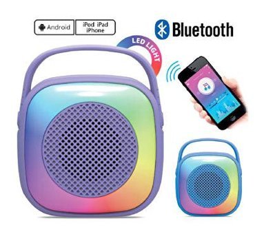 Piranha 7831 Işıklı Mor Bluetooth Hoparlör