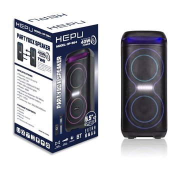 Hepu HP-964 40 W Işıklı Siyah Bluetooth Hoparlör