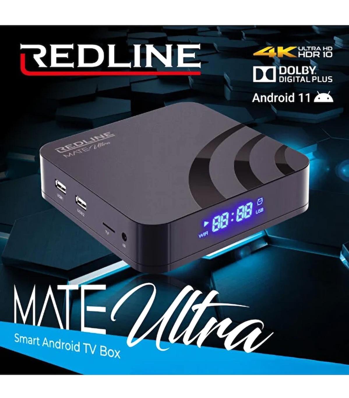 Redline Mate Ultra 16 GB Kapasiteli 2 GB Ram Wifi 4K Android TV Box