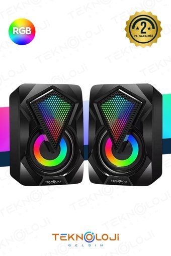 Talon RGB USB Kablolu Mini 1+1 Bilgisayar Hoparlörü