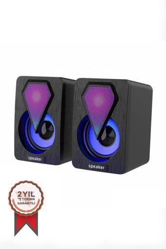 Torima D-04 RGB USB Kablolu Mini 1+1 Bilgisayar Hoparlörü