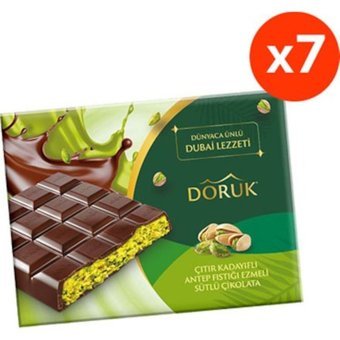 Doruk Dubai Lezzeti Antep Fıstığı-Kadayıf Sütlü Çikolata 90 gr 7'li