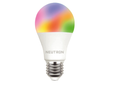 Neutron 11 W Dimmerli Tasarruflu Akıllı Renkli RGB Kumandalı Şarjlı Armut Led Ampul