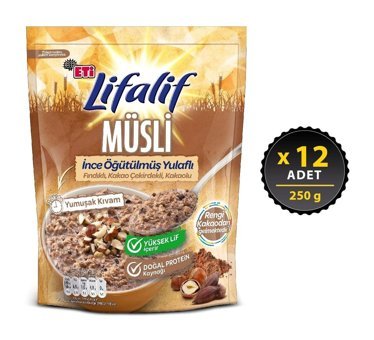 Eti Lifalif Fındıklı-Kakaolu Müsli 12x250 gr