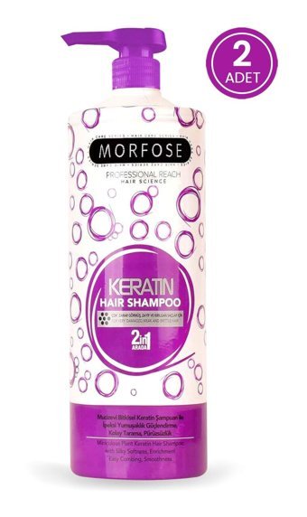 Morfose Keratin Besleyici Tüm Saçlar İçin Sülfatsız Keratinli 2'si 1 Arada Şampuan 2x1000 ml