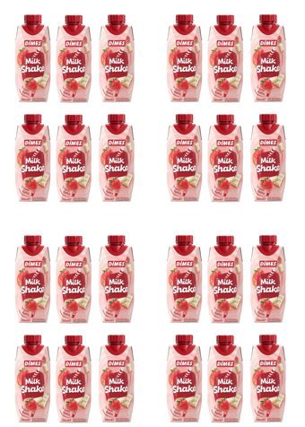 Dimes Milkshake Laktozlu Çikolatalı-Çilekli İnek Süt 24x310 ml