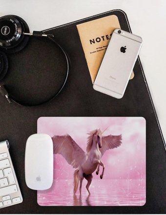 WuW Pegasus 22x18 cm S Mousepad Pembe