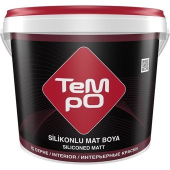 Tempo Su Bazlı Silikonlu Mat İç Cephe Boyası 10 kg Beyaz