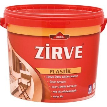 Zirve Su Bazlı Plastik Mat İç Cephe Boyası 15 lt Beyaz