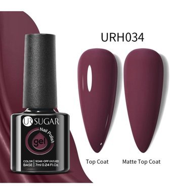 UrSugar URH034 Bordo Kalıcı Mat Oje