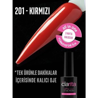 Clarita 201 Kırmızı Kalıcı Parlak Oje