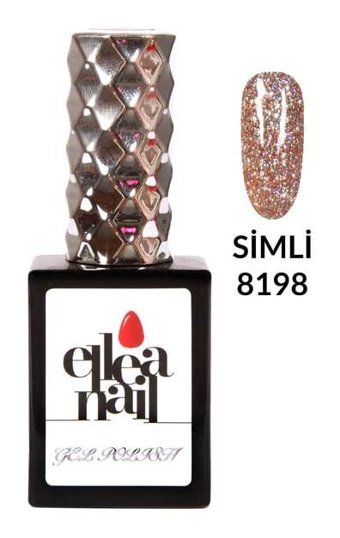 Ellea Nail 8198 Altın Kalıcı Simli Oje