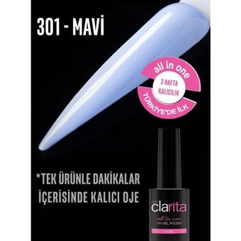 Clarita 301 Mavi Kalıcı Parlak Oje