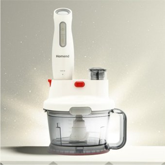 Homend Functional 2804H 1500 ml Plastik Turbolu Çift Bıçaklı 5'li Büyük Blender Seti Bej