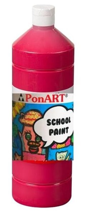 Ponart School Paint Nar Çiçeği 1 lt Guaj Boya