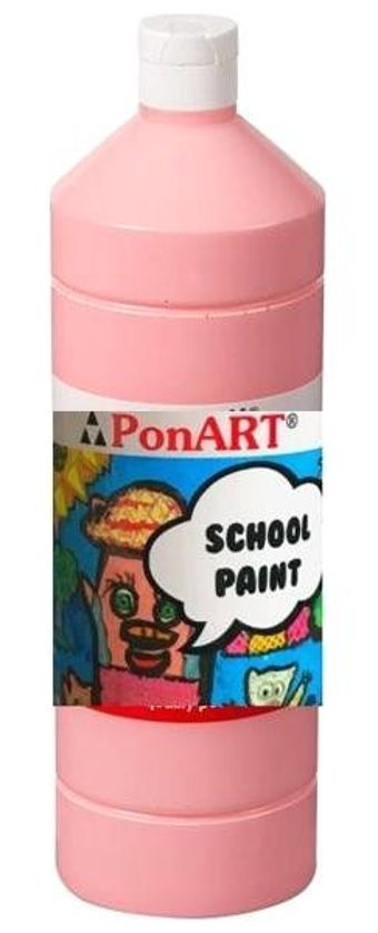 Ponart School Paint Toz Pembe 1 lt Guaj Boya