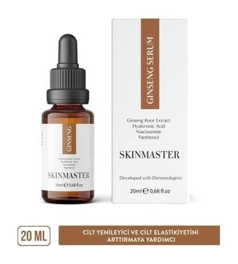 Skinmaster Ginseng Yüz Dolgunlaştıran Canlandırıcı Yaşlanma Karşıtı Kırışıklık Karşıtı Jel Yüz Serumu 20 ml