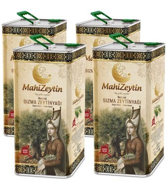 Mahizeytin Natürel Soğuk Sıkım Organik Polifenollü Teneke Sızma Zeytinyağı 4x5 lt