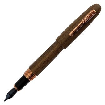 Conklin All American Golden Walnut Limited Edition Pistonlu-Kartuşlu Ahşap Doldurulabilir EF Kahverengi Dolma Kalem