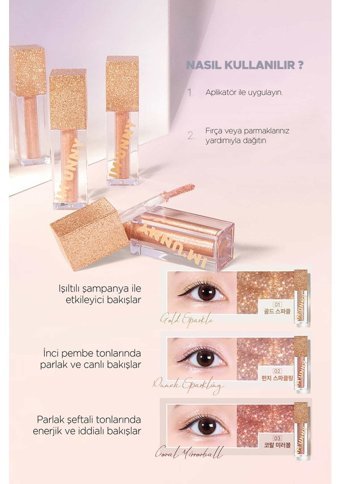 Im Unny No:02 Punch Sparkling Likit Glitter Tekli Far Altın