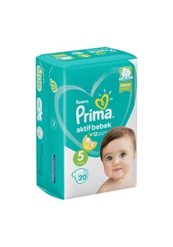 Prima Aktif Bebek Junior 5 Numara Cırtlı Bebek Bezi 4x20 Adet