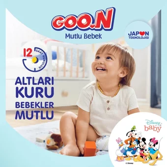 Goon Mutlu Bebek Maxi 4 Numara Cırtlı Bebek Bezi 64 Adet