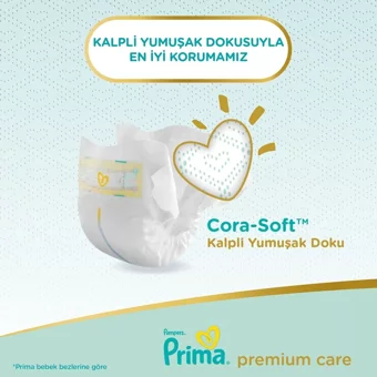 Prima Premium Care 3 Numara Göbek Oyuntulu Cırtlı Bebek Bezi