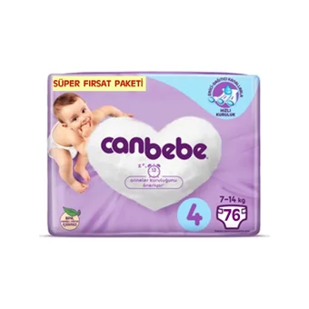 Canbebe Maxi 4 Numara Bantlı Bebek Bezi 3x76 Adet