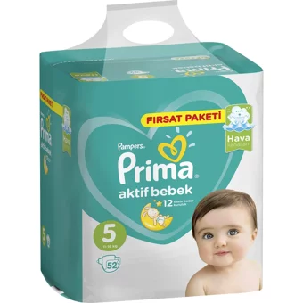 Prima Aktif Bebek 1 Numara Cırtlı Bebek Bezi 112 Adet